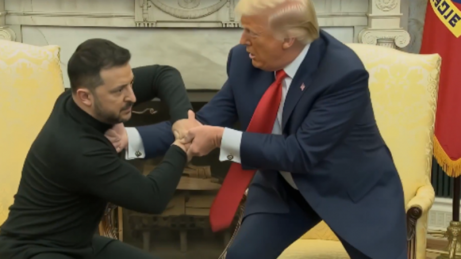 “Boks” në Zyrën Ovale mes Zelenskyt dhe Trumpit? Videot e krijuara me AI ku liderët shihen duke u rrahur shkaktojnë të qeshura