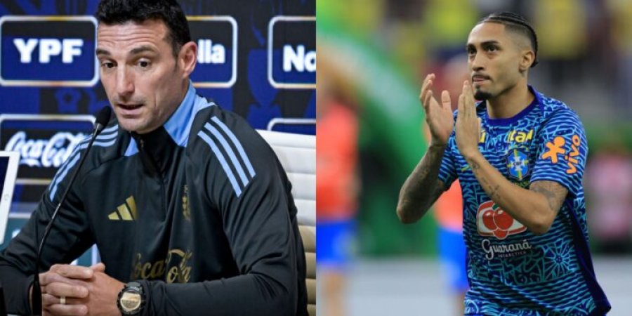 Scaloni për deklaratën e Raphinhas para ndeshjes ndaj Argjentinës: E fal sepse e di që s’e bëri me qëllim, ai mbrojti vendin e tij