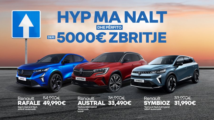 “Hyp ma nalt” me SUV nga Renault dhe përfito nga oferta PROMOCIONALE!