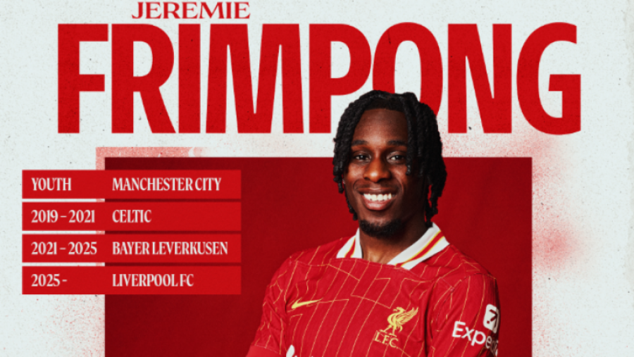 Zyrtare: Liverpooli konfirmon transferimin e Jeremie Frimpong