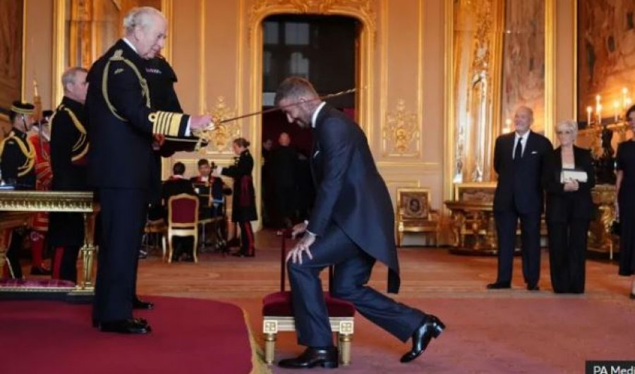 David Beckham shpallet  Sir  nga Mbreti Charles