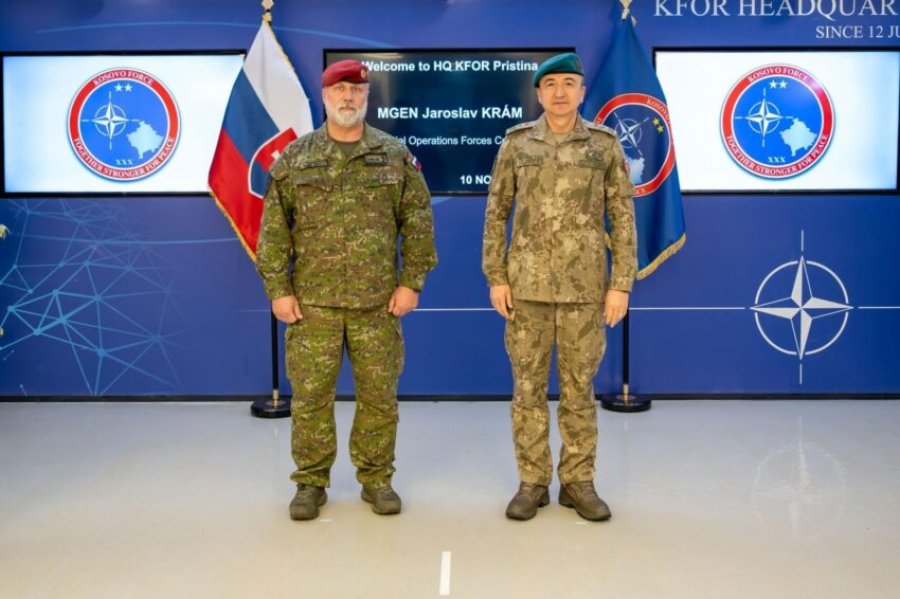 Ulutash takon komandantin e Forcave Speciale të Sllovakisë, flasin për situatën e sigurisë në Kosovë