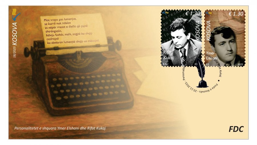 Emisioni i ri i pullave postare u dedikohen shkrimtarëve Rifat Kukaj e Ymer Elshani