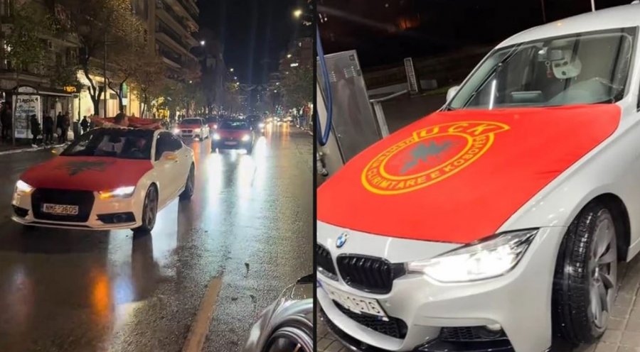 Shqiptarët festojnë në Selanik, mediat greke i japin fokus flamurit të UÇK-së [video]