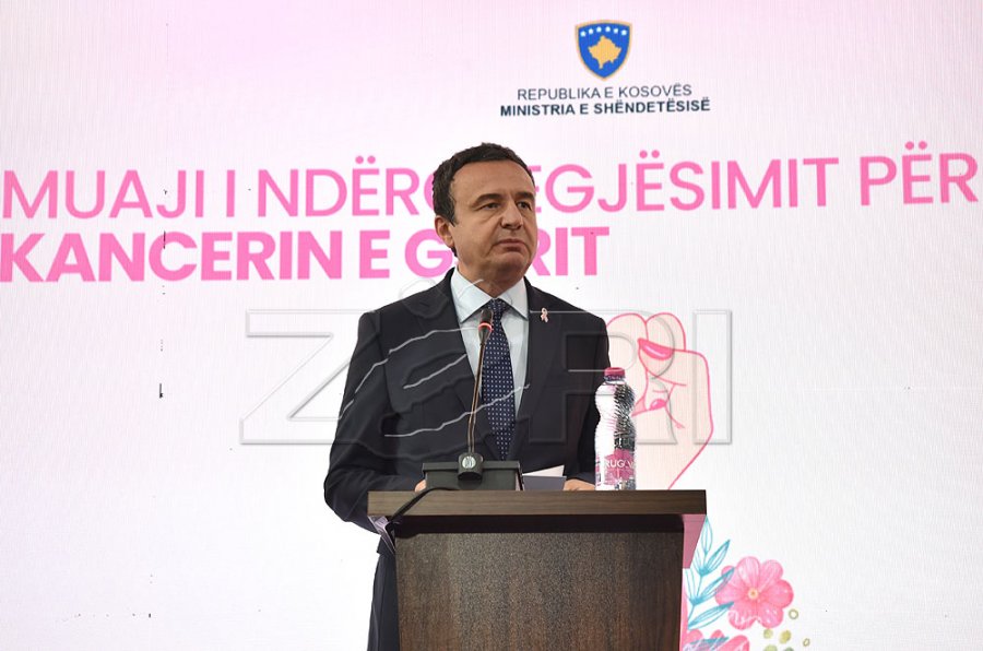 Kurti: Kanceri i gjirit të trajtohet si prioritet kombëtar shëndetësor
