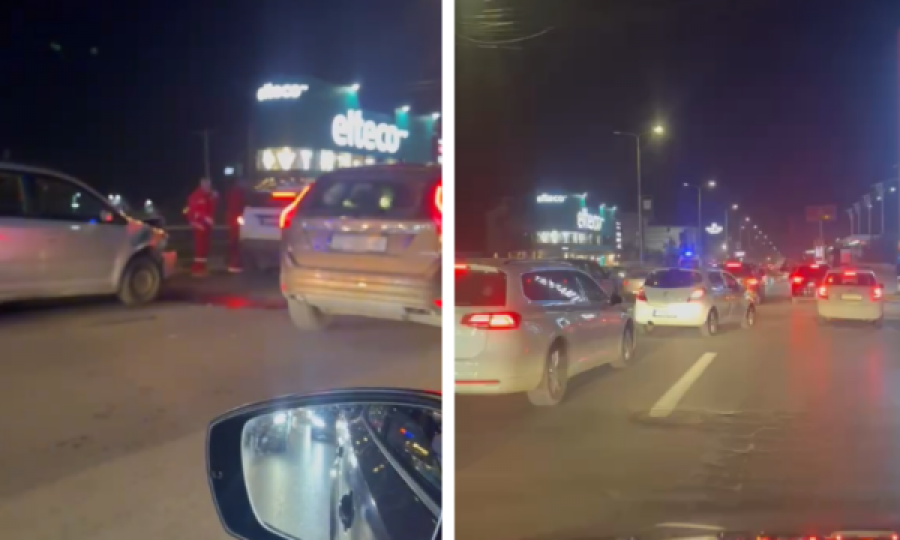 Aksident trafiku në Prishtinë, krijohen kolona të gjata