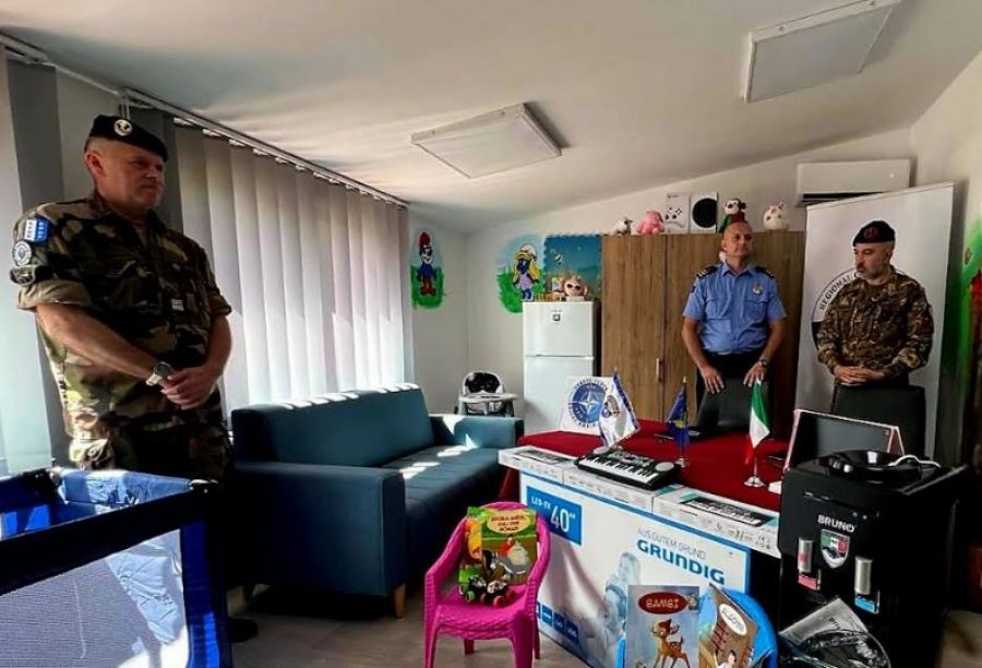 Në Stacionin Policor në Shtërpcë u përurua “Dhoma mike”, donacion i KFOR-it italian