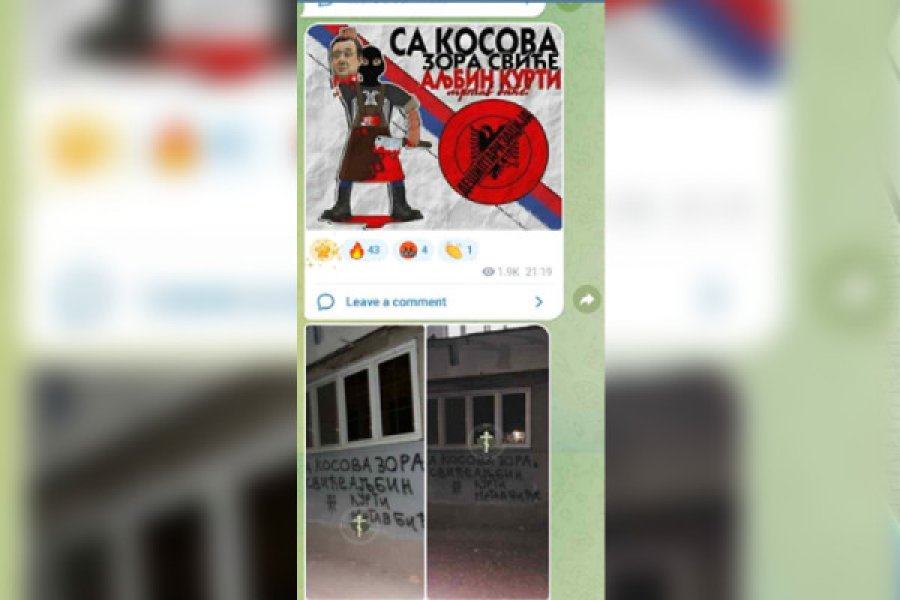 Mesazh kërcënues ndaj Kurtit në veri të Mitrovicës, Policia nis hetimet