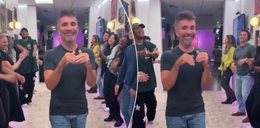 Simon Cowell bëhet viral për shkak të duartrokitjeve të çuditshme në emisionin e Jennifer Hudson