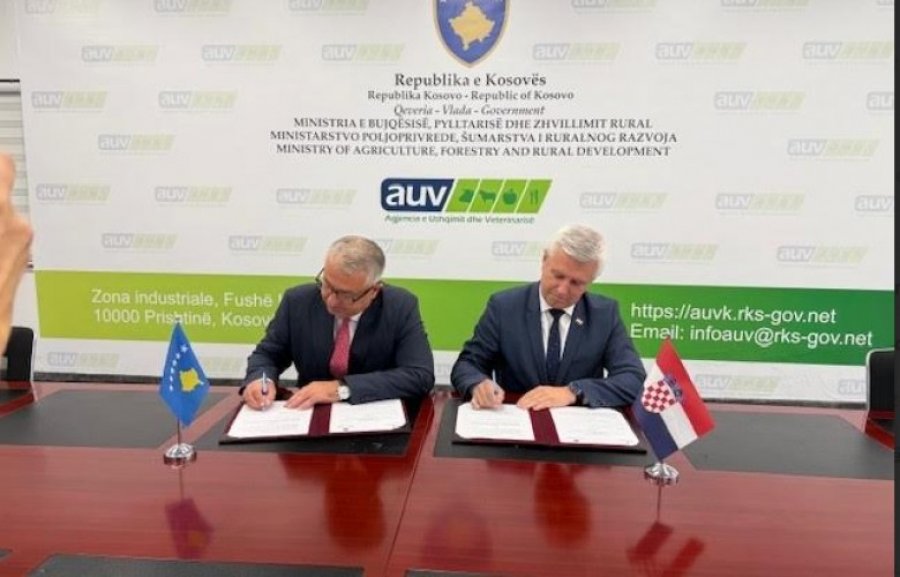 Marrëveshje bashkëpunimi mes Kosovës dhe Kroacisë në sektorin ushqimor