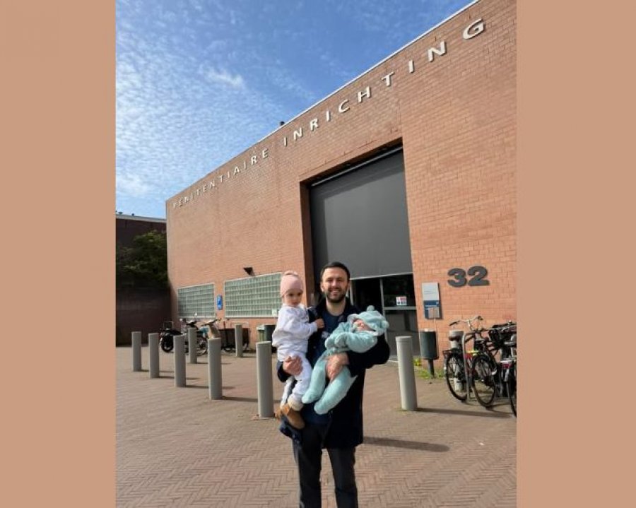 Altin Krasniqi bashkë me dy fëmijët e tij, feston ditëlindjen pranë babait në Hagë