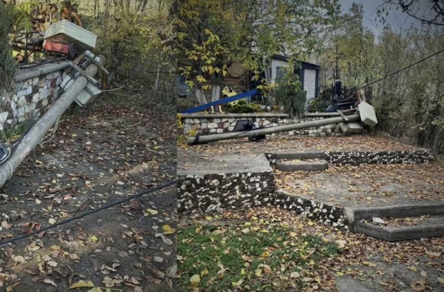 Shtylla e rrëzuar në Shashkoc që nga tetori 2025 rrezikon jetën e qytetarëve  institucionet pa reagim