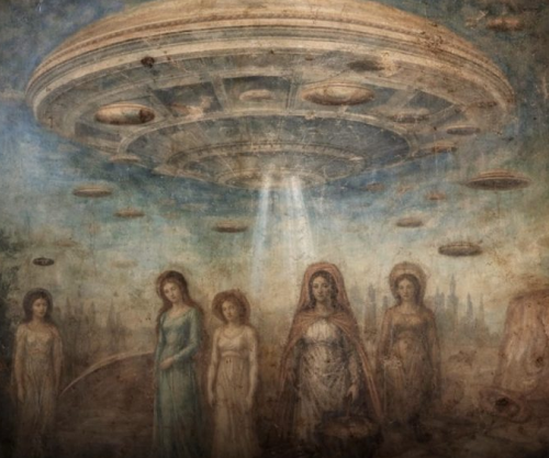 Piktura 950-vjeçare ku shfaqen UFO-t – fakt apo keqinterpretim historik?