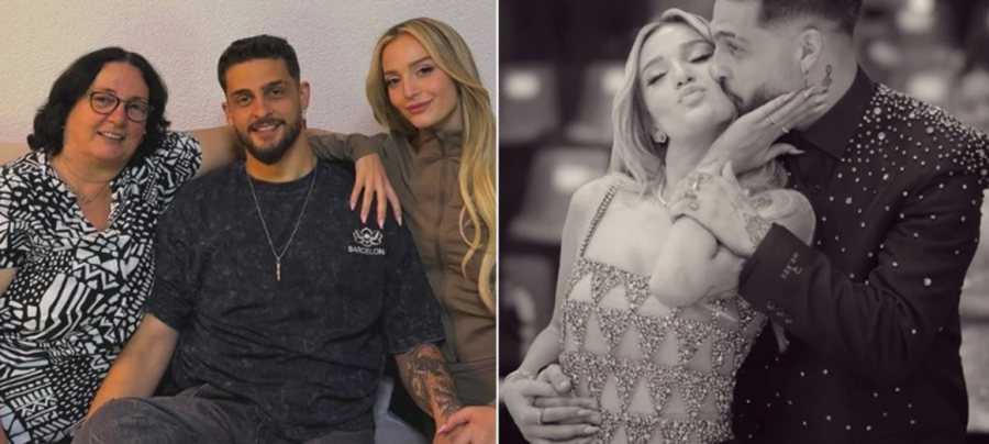 Selin Bollati në vendlindjen e DJ Gimbos në Istog, pozon fotografi me vjehrrën