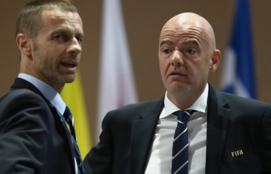 Përplasje FIFA UEFA  Infantino përballet me kërcënim ligjor