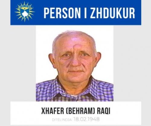 Policia kërkon ndihmën e qytetarëve për gjetjen e Xhafer Raçit, i zhdukur që nga 2 korriku