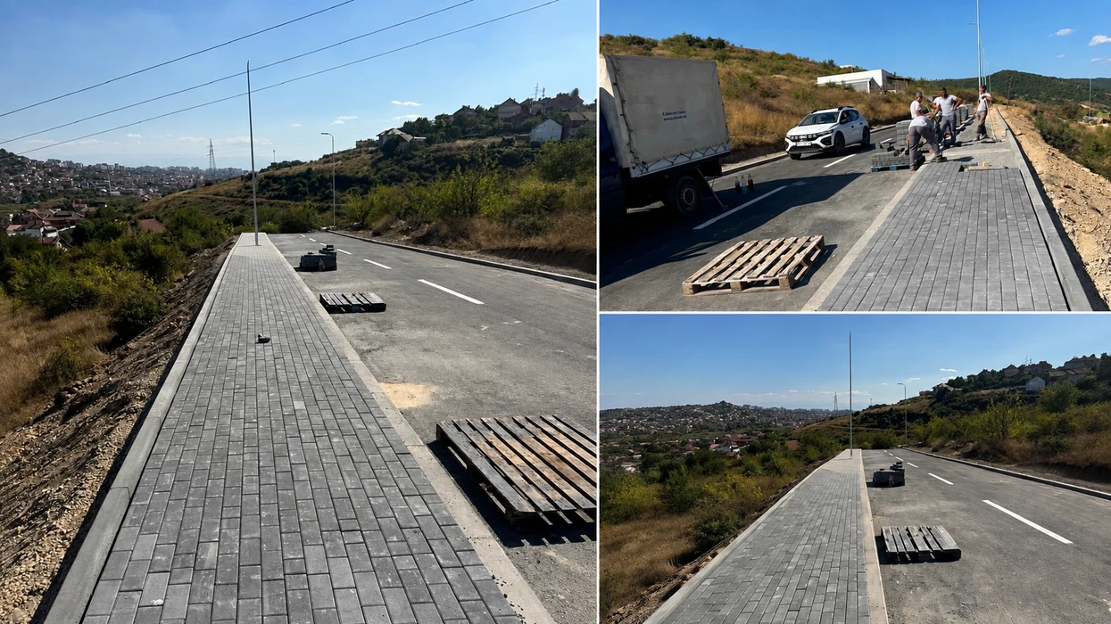 Rama  Trotuare  ndriçim dhe sinjalizim i ri në rrugën  Arif Gashi  në Llukar