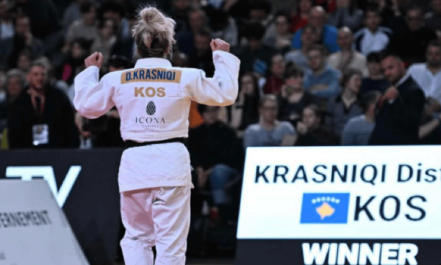 Distria Krasniqi fiton medalje të artë në Grand Slam të Parisit