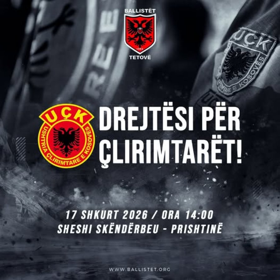 Grupi i tifozëve  Ballistët Tetovë 1992   mbështet marshin  Drejtësi  jo politikë  më 17 shkurt