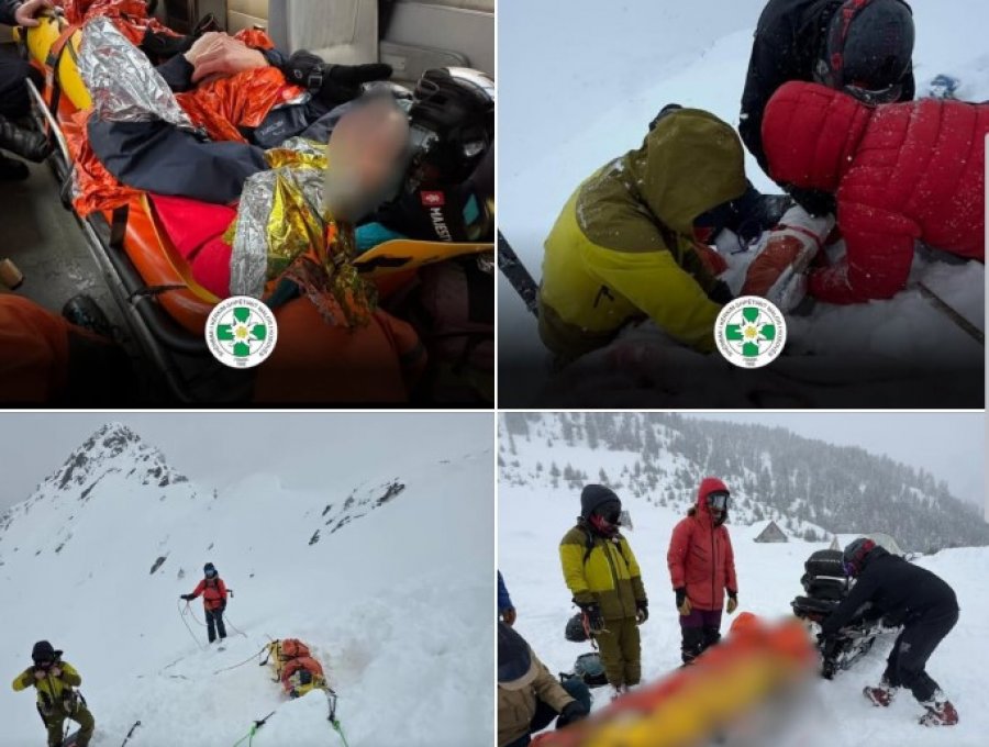 Shpëtohet një turiste në Bjeshkët e Nemuna, theu këmbën gjatë skijimit