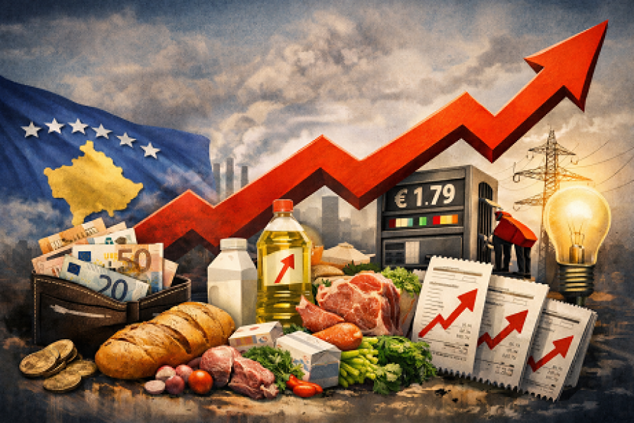 Inflacioni në Kosovë  çmimet e konsumit u rritën për 5 8  në janar 2026