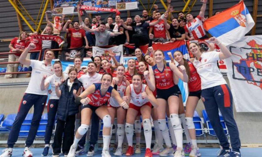 Harta e Kosovës me flamurin serb shfaqet edhe në garën prestigjioze të volejbollit – reagon Federata