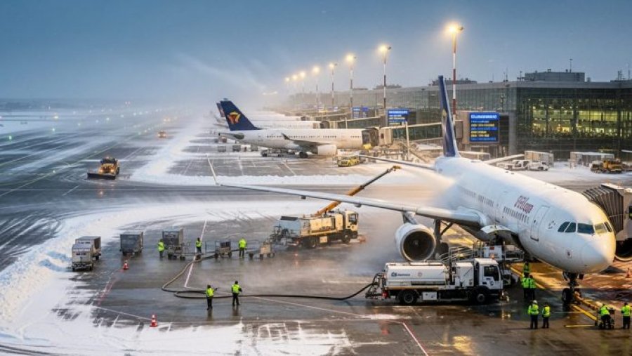 Stuhia e dëborës shkakton kaos në Evropë  ndërpritet transporti hekurudhor dhe ajror