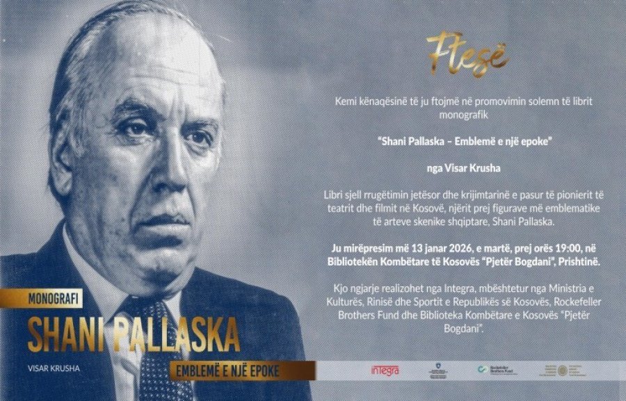 Sot në Prishtinë promovohet libri “Shani Pallaska – Emblemë e një epoke”