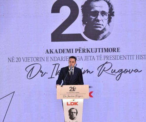 Abdixhiku në akademinë përkujtimore për Rugovën: Ai s’e kërkoi kurrë rolin e heroit, por historia ia dha rolin e themeluesit