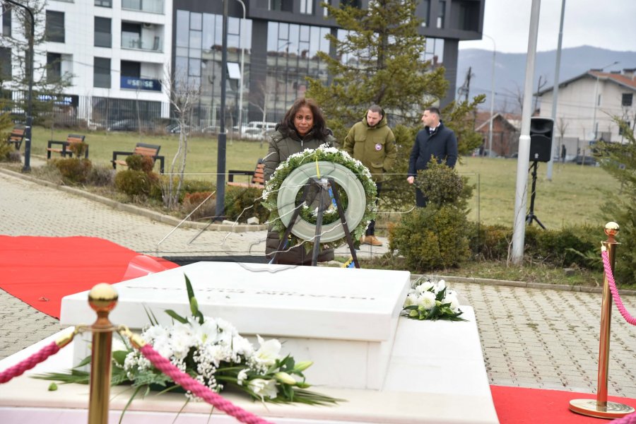 Ambasadorët e akredituar në Kosovë bëjnë homazhe te varri i Rugovës