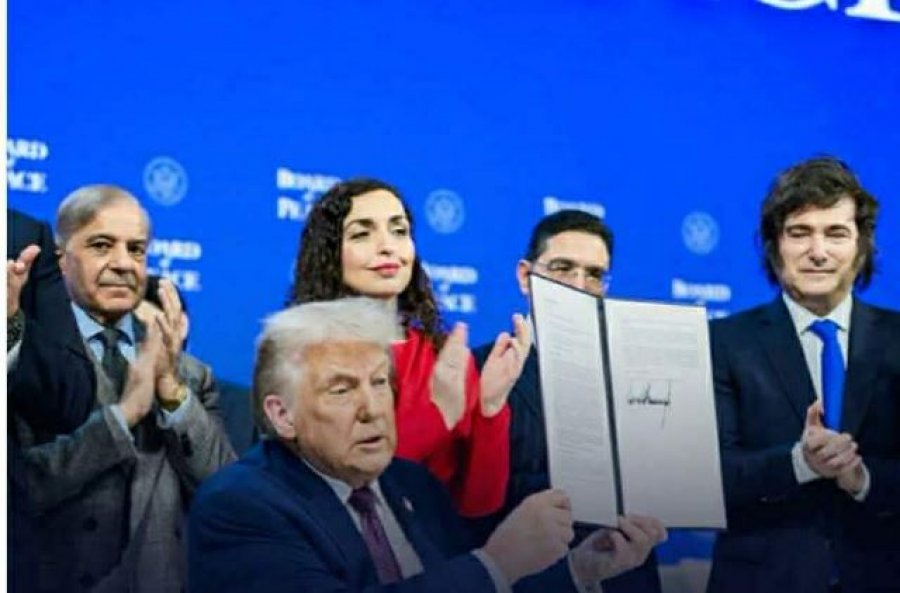 “Presidenti i Paqes”, Shtëpia e Bardhë ndan foton e Trumpit ku shihet edhe Osmani