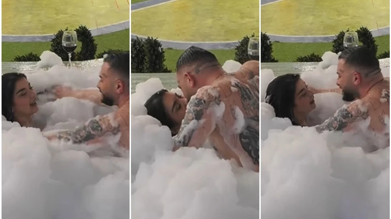 Alba dhe Limi shijojnë një moment intim në xhakuzi