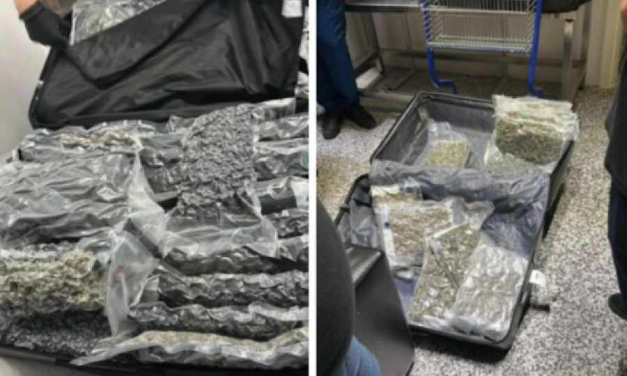 Kapen në valixhe 46 kilogramë drogë në aeroportin “Nënë Tereza”, aeroplani po vinte nga Toronto në Rinas