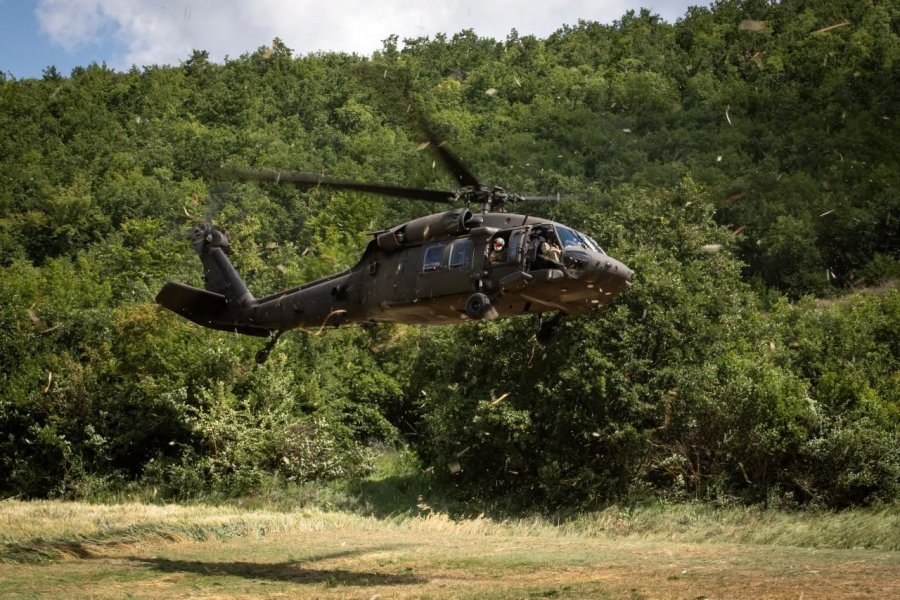Reagim ndaj rrëzimit të avionit  KFOR it stërvitet në afërsi të  Bondsteel  it