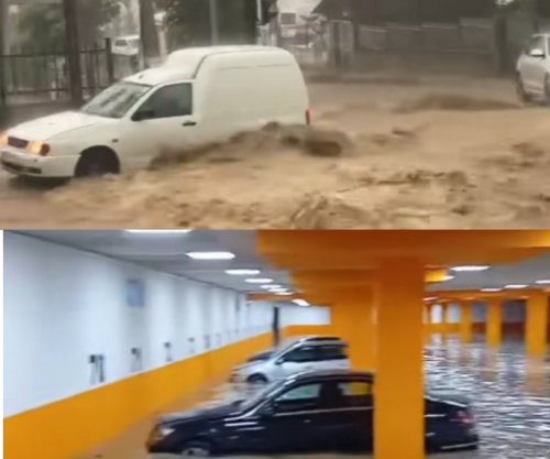 Shiu i rrëmbyeshëm vërshon Rahovecin, vetura të dëmtuara e rrugë të bllokuara [video]