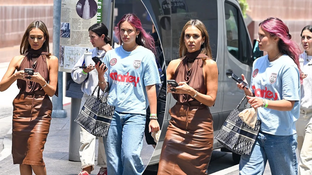 Jessica Alba rikthehet në sheshxhirime për  13 Going On 30   shoqërohet nga vajza e saj me flokë rozë