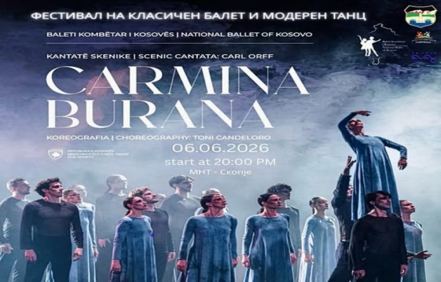 Baleti Kombëtar i Kosovës hap festivalin në Shkup me “Carmina Burana”