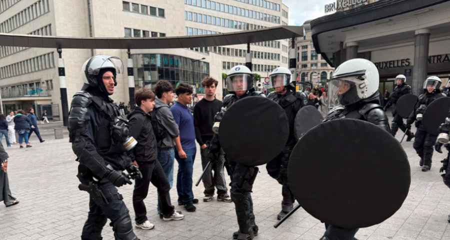 Tensione e përplasje në protestën për arsimin në Bruksel