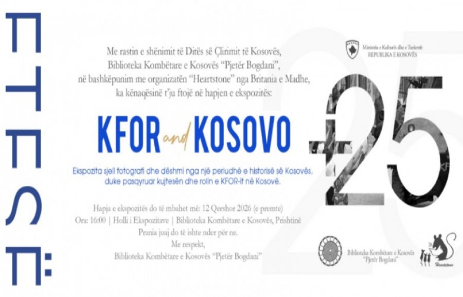 Biblioteka Kombëtare me ekspozitë “KFOR and Kosova +25”