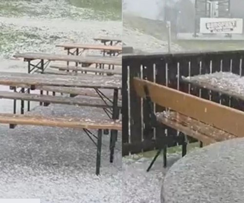 Stuhi të forta me breshër godasin Austrinë dhe Slloveninë, pamje