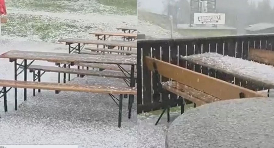 Stuhi të forta me breshër godasin Austrinë dhe Slloveninë  pamje