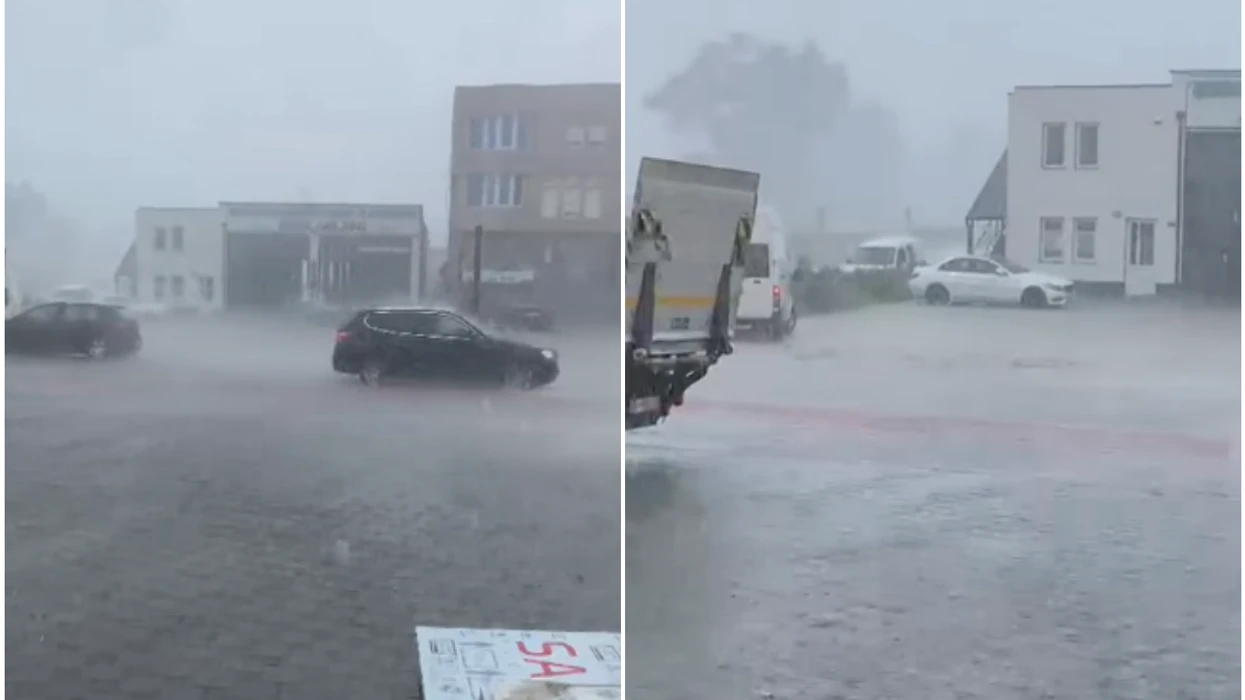 Shi i rrëmbyeshëm në Klinë  rrugët mbulohen nga uji  video 