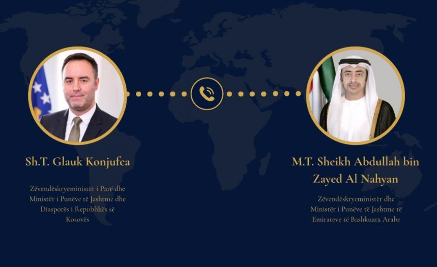 Konjufca telefonon ministrin e Jashtëm të Emirateve të Bashkuara  dënon sulmet e Iranit