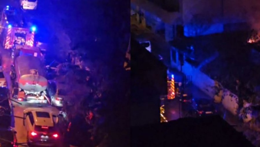 Zjarri përfshin një shtëpi mes pallateve në Durrës  panik në zonë  video 