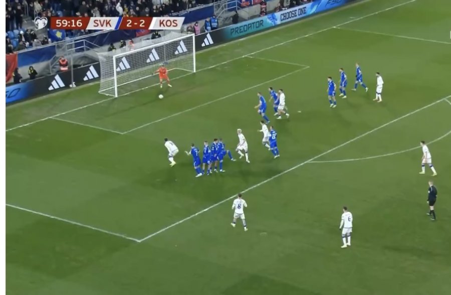Kosova kalon në epërsi ndaj Sllovakisë  Muslija realizon supergol