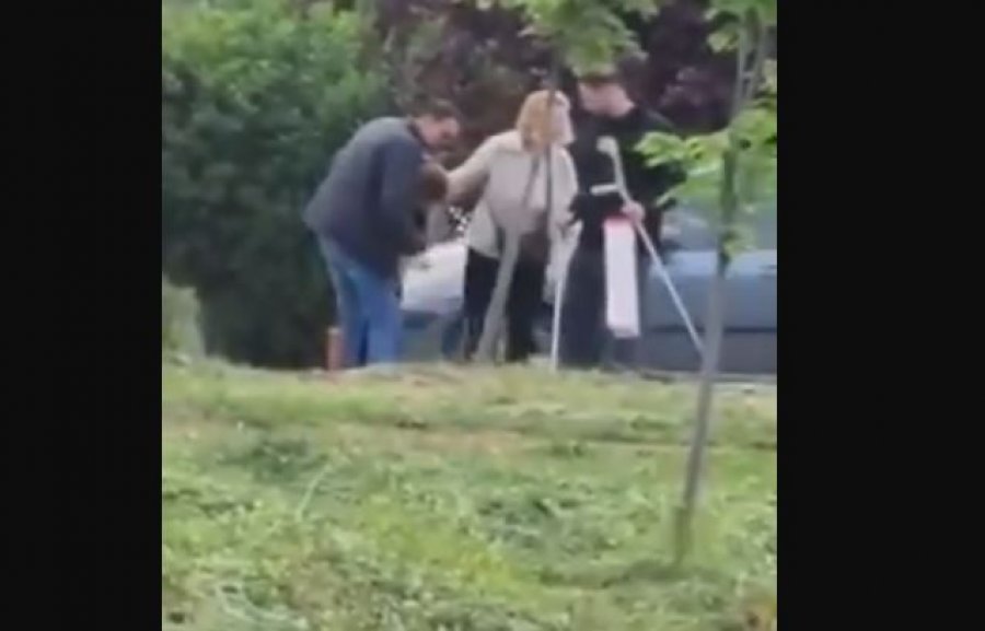 Qentë endacakë sulmojnë një grua në oborrin e QKUK së  video 