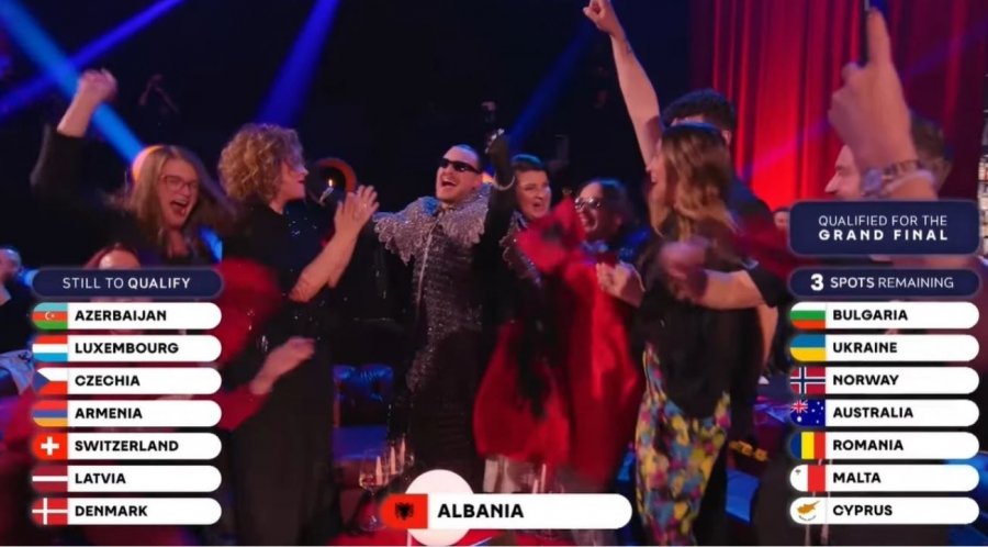 Shqipëria kualifikohet në finalen e madhe të  Eurovision 2026  në Vjenë