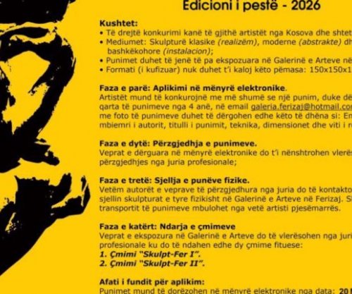 Hapet edicioni i katërt i ekspozitës së skulpturës “SkulptFer 2026” në Ferizaj