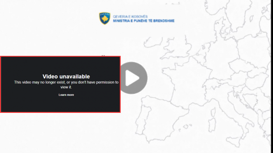 Pas raportimit nga Zëri, MPB-ja fshinë videon ku Kosova shfaqej pjesë e Serbisë
