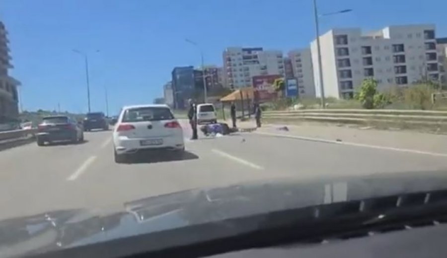 Aksident trafiku në  Veternik   një motorist mbetet i shtrirë në rrugë